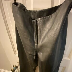 bebe Black 100% genuine leather pants.